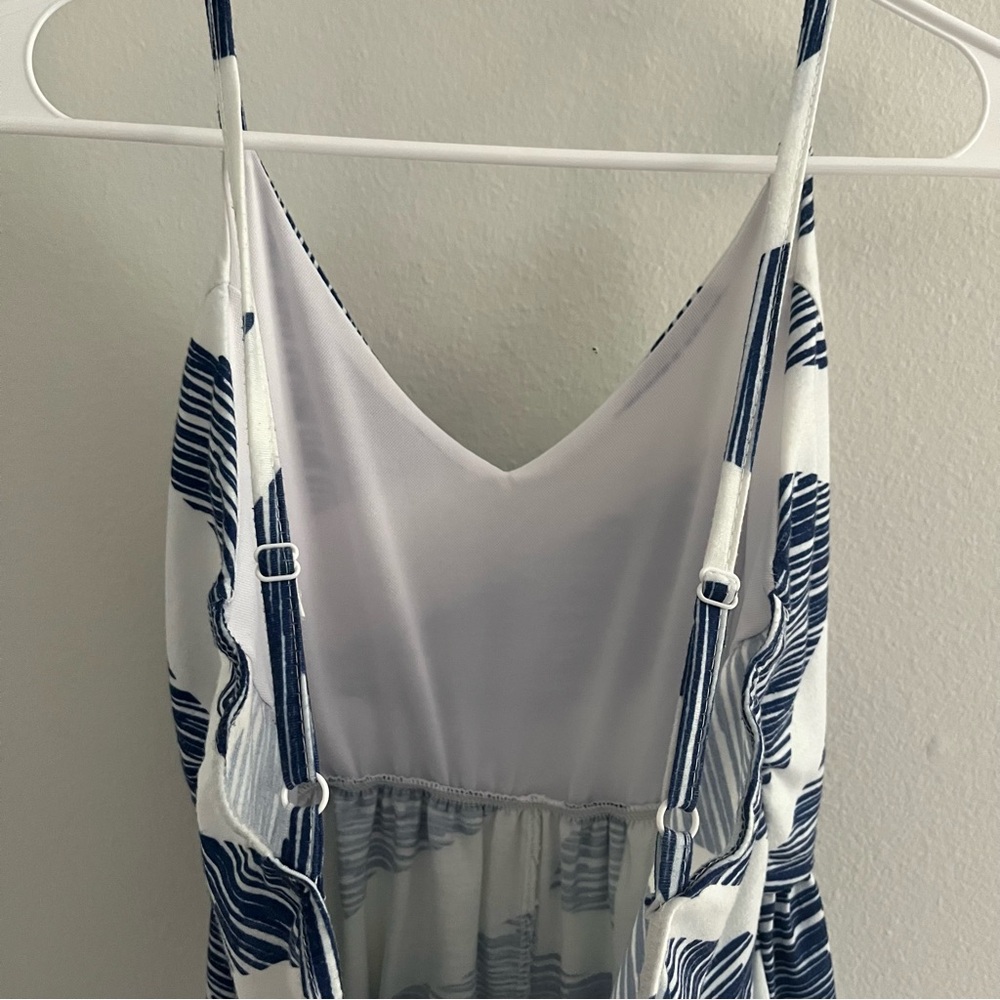 Blue & White Shorts Romper - Picture 6 of 6